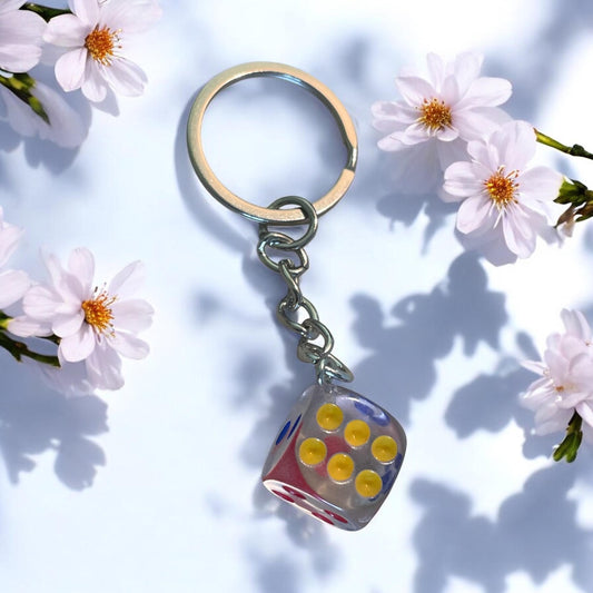 dice keychain, car dice