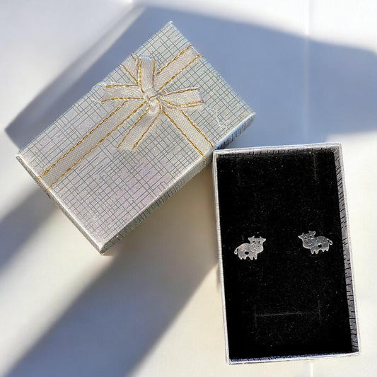 Cow stud earrings
