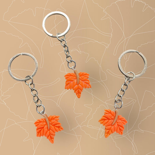 Autumn Leaf Keychain: Photo Option Available