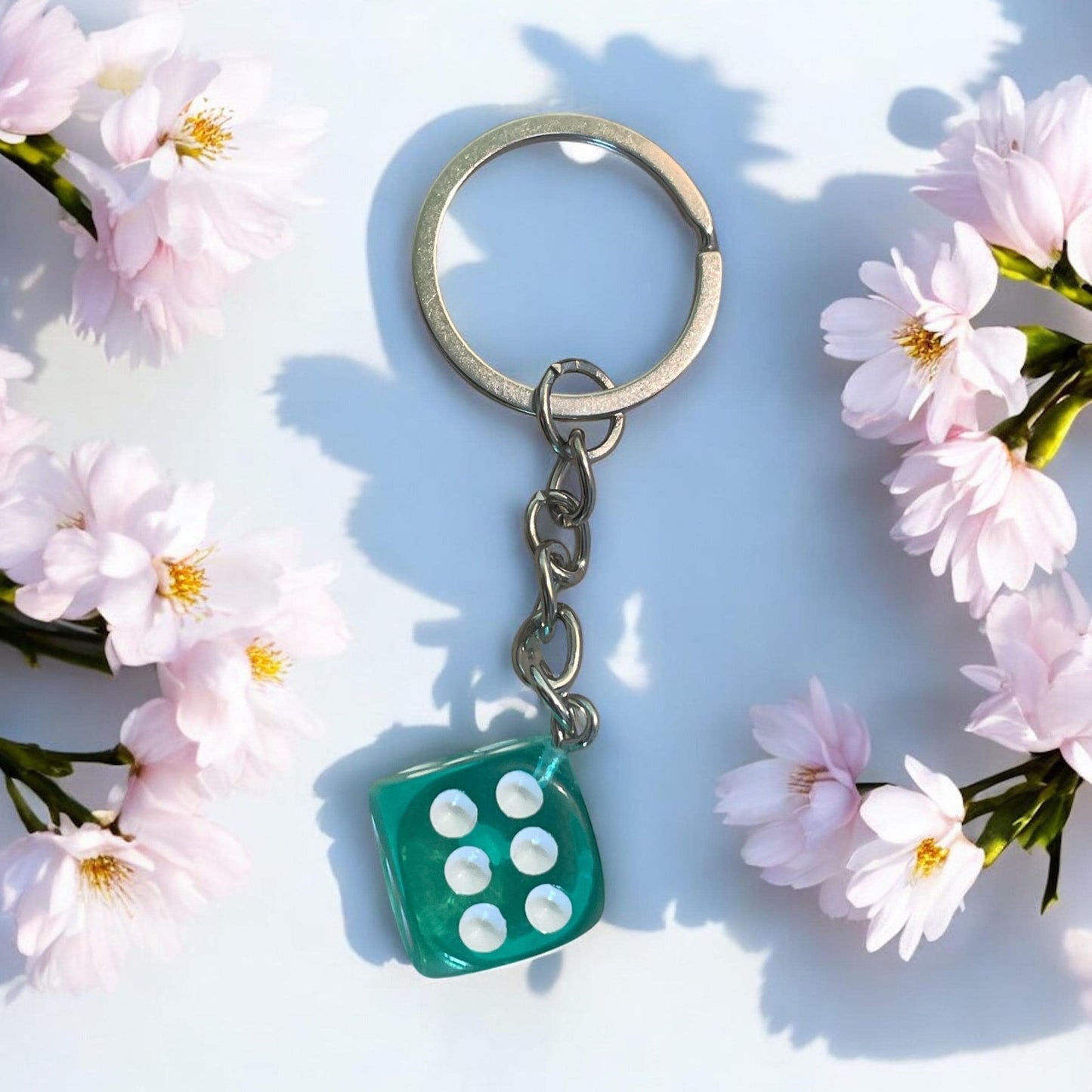 dice keychain, car dice