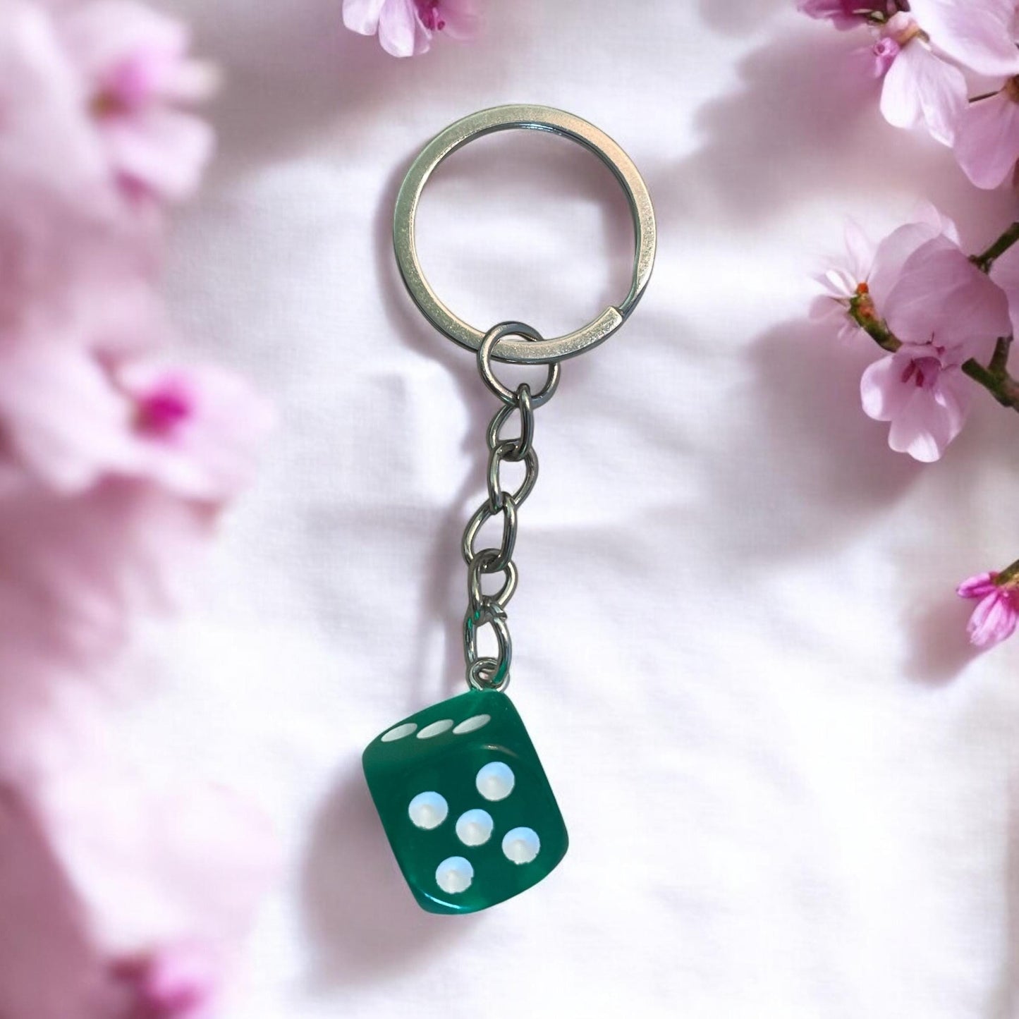 dice keychain, car dice