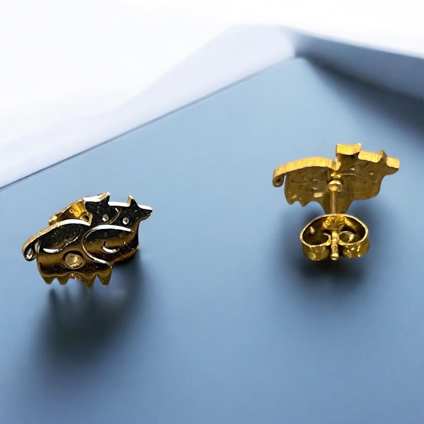 Cow stud earrings
