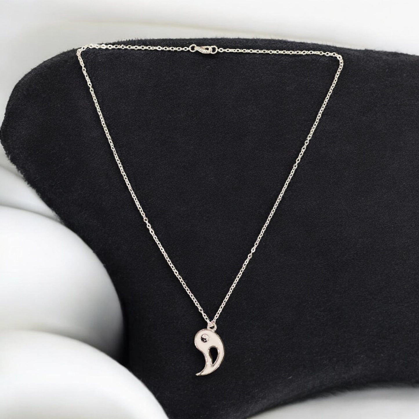Ying and Yang themed necklace comes as set for you and your loved one