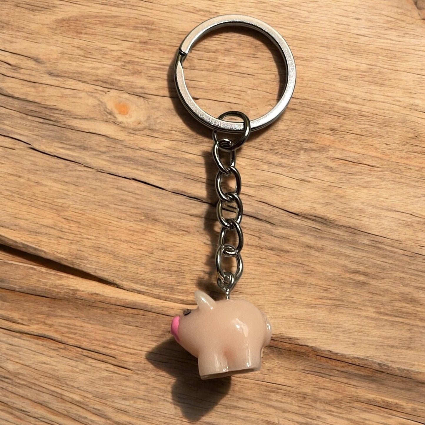 Pig keychains  , animal keychain farming animals , pigs , piglets, fallowing
