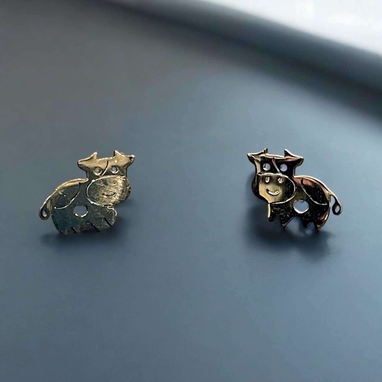 Cow stud earrings
