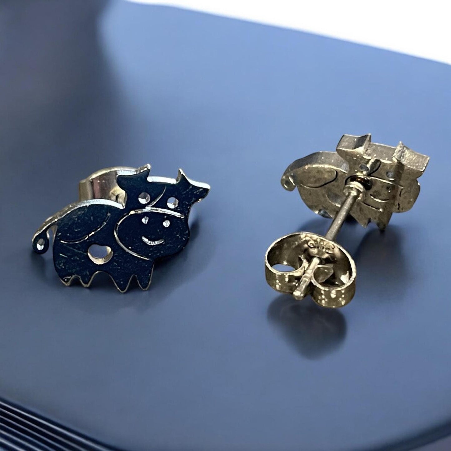 Cow stud earrings
