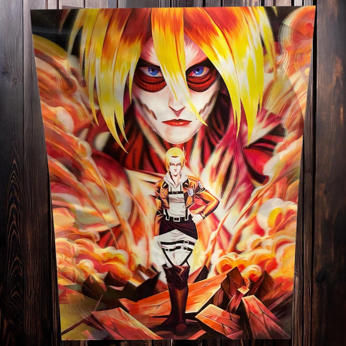 3D poster  3 phases ,  poster, 3D , anime