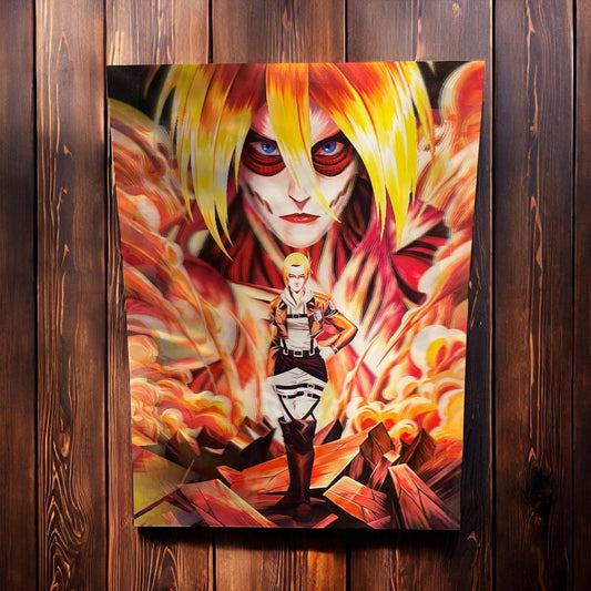 3D poster  3 phases ,  poster, 3D , anime