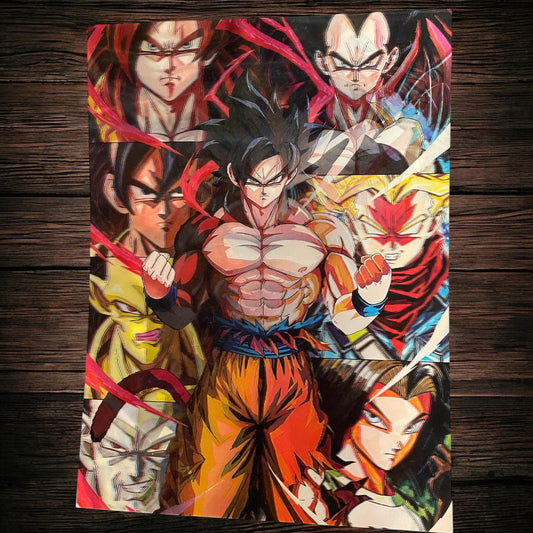 3D poster  3 phases ,  poster, 3D , anime