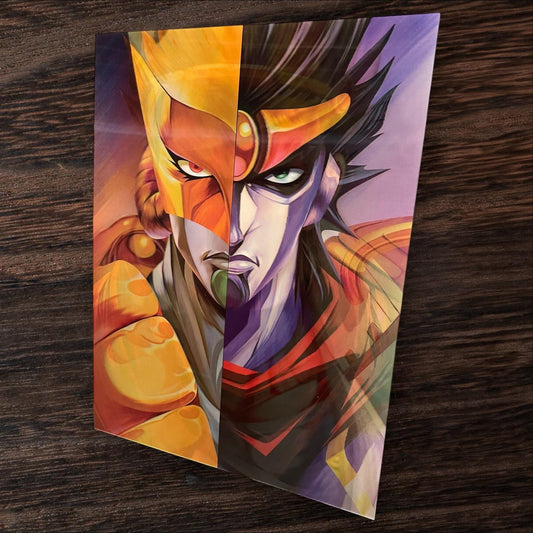 3D poster  3 phases ,  poster, 3D , anime