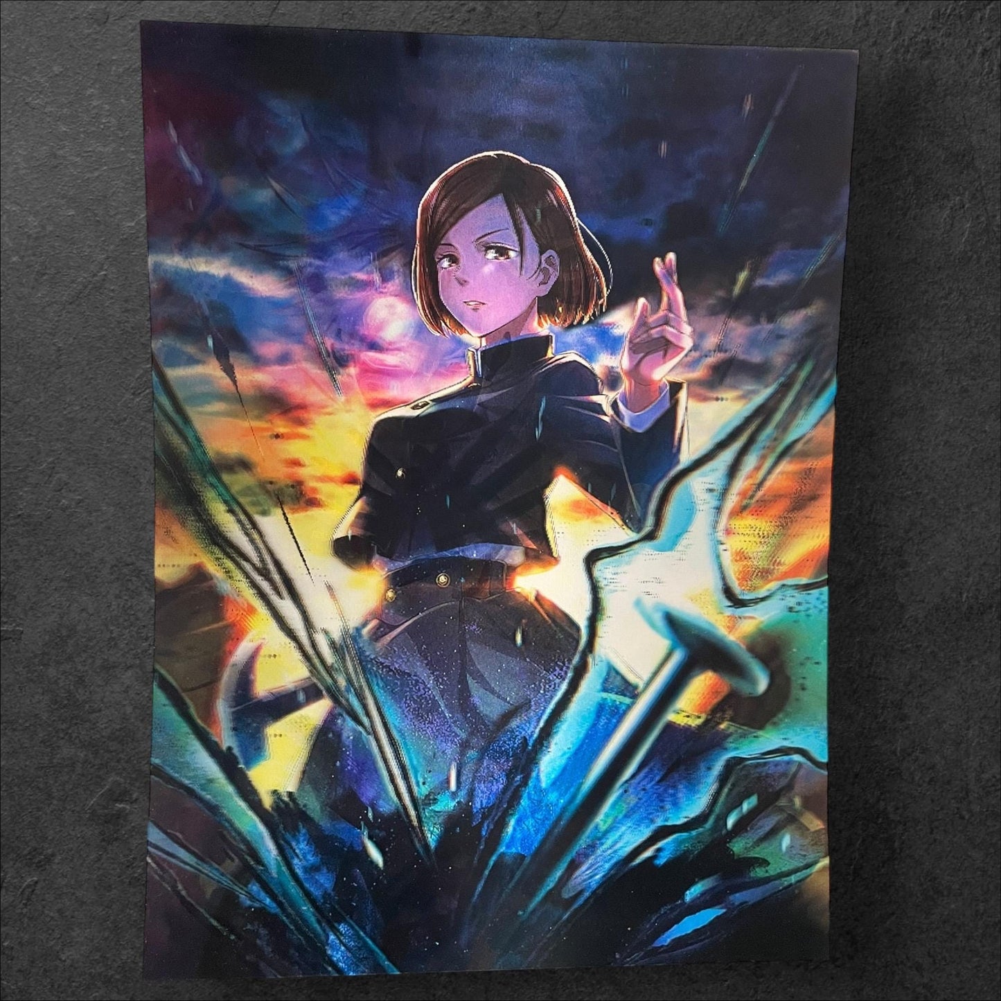 3D poster  3 phases ,  poster, 3D , anime