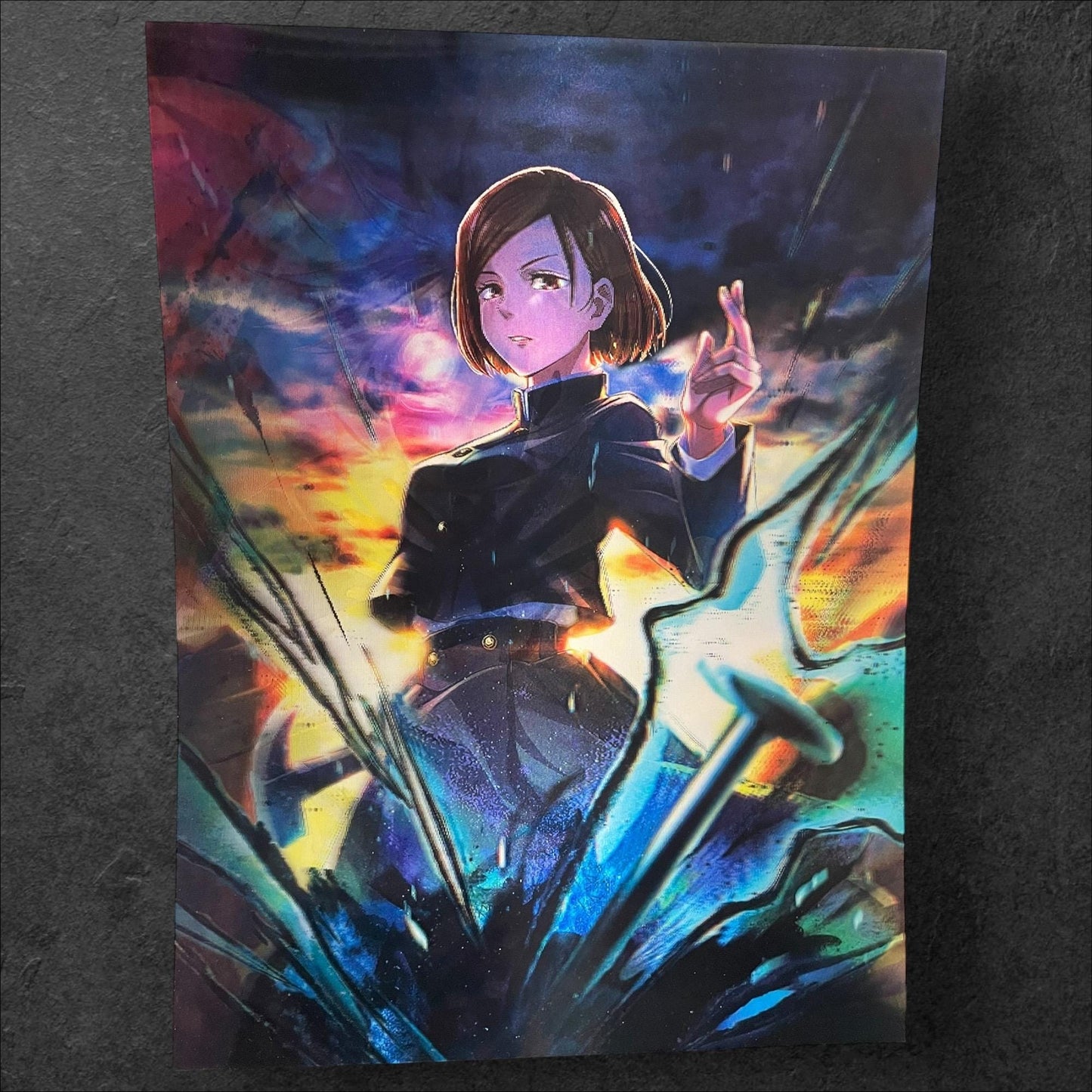 3D poster  3 phases ,  poster, 3D , anime