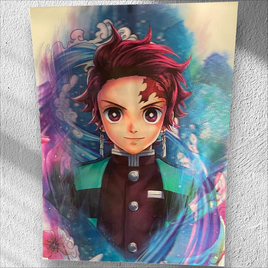 3D poster  4 phases ,  poster, 3D , anime