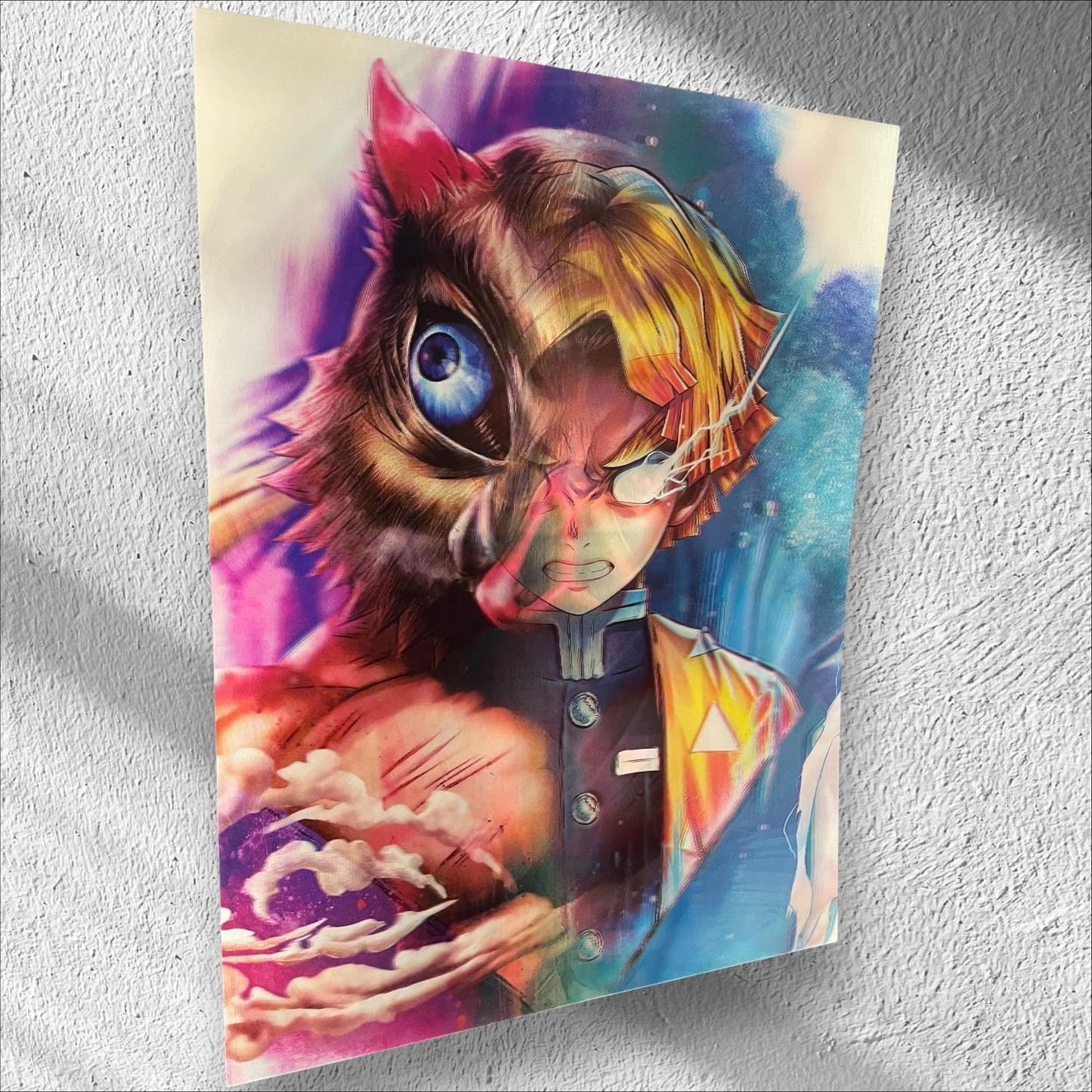 3D poster  4 phases ,  poster, 3D , anime