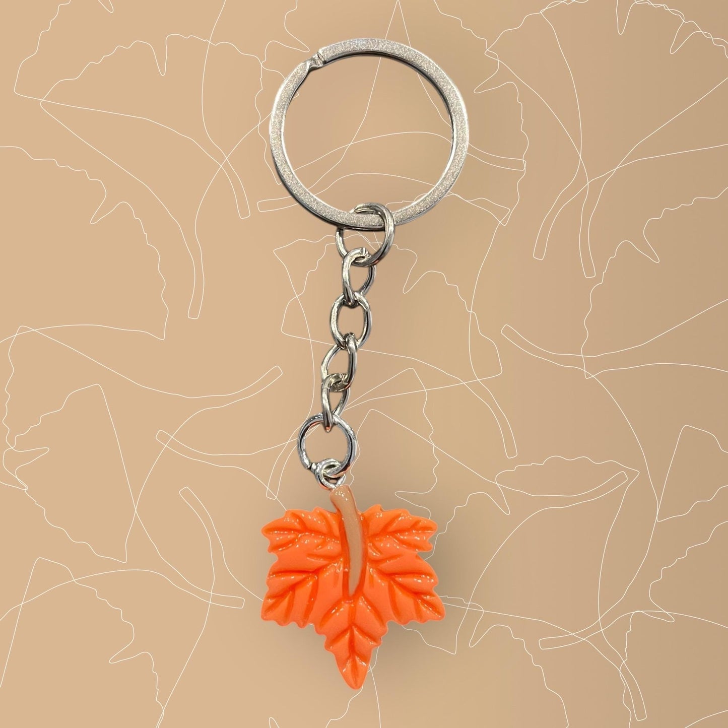 Autumn Leaf Keychain: Photo Option Available
