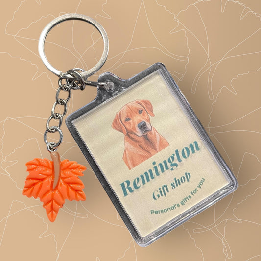 Autumn Leaf Keychain: Photo Option Available
